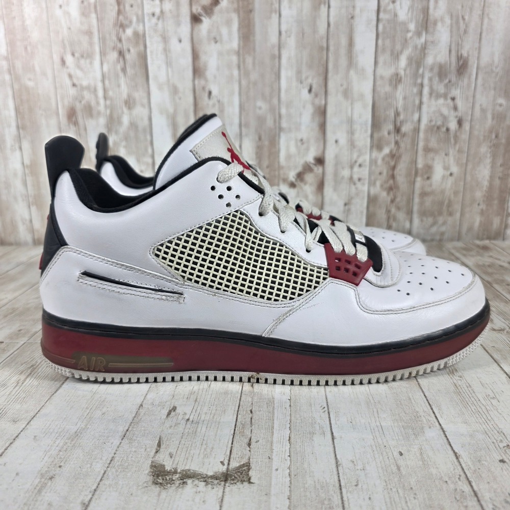Jordan AJF 4 Fusion Fire Red White‎ Black Mens Sneakers 364342-161 Size 13 2009